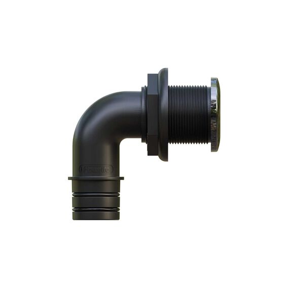 1-1/2" Stainless, Elbow Thru-Hull, Qwik-Lok image number 2