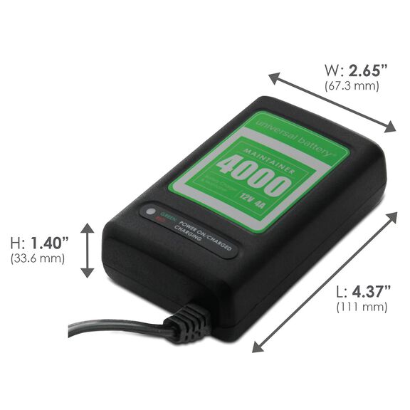 Universal Battery&reg; Maintainer 4000 3 Stage LiFePO4 (LFP) Charger/Maintainer image number 4