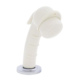 Deck-Mount Sprayer Small Warm White Sprayer, 6' Stainless Steel Hose, Low Profile Holder