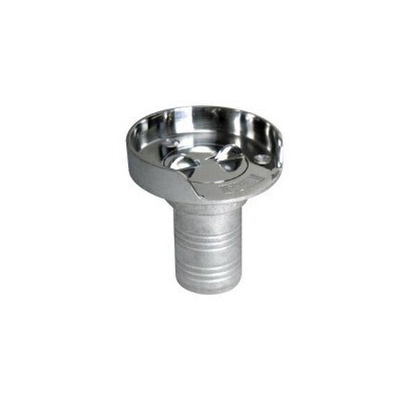 Stainless Steel Deck Fill with Splash Guard for Gas Hose, 1 1/2" image number 0