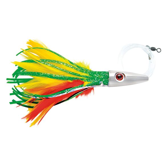 Ahi Slayer Rigged & Ready, Dolphin Feather Skirt, 7/0 Mustad Hook, AFW Swivel, 100 lb Grand Slam Mono Line, 6' image number 0