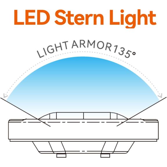 SEAFLO 01 Series LED Courtesy Transom Stern Light Cool White 12V image number 3
