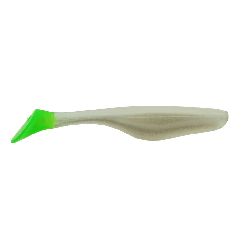 Bass Assassin Saltwater 4" Sea Shad Paddle Tail, in Pearl/Chartreuse Tail | For Fishing | by West Marine