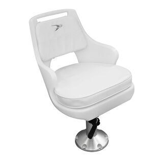 8WD015-710 Offshore Series Standard Pilot Chair, Cushions with 15" Fixed Height Pedestal and Seat Slide Mount
