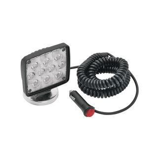 Rectangular Auxiliary LED Work Light with 19' Coiled Cord and Magnetic Base