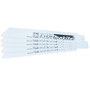 6" Wood Cutting Recipro Saw Blade, 6TPI, 5-Pack