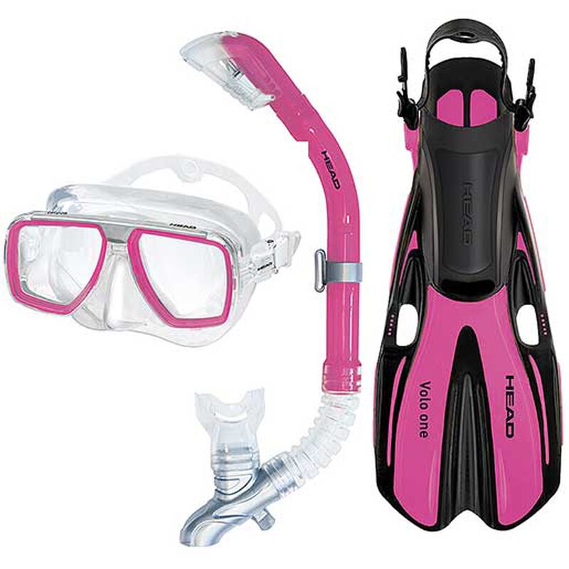 Tarpon/Barracuda/Volo One Snorkel Set, Pink,  Medium/Large image number 0