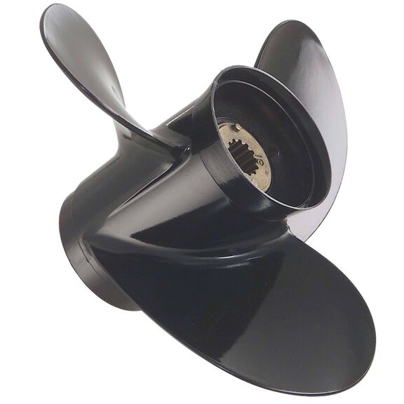 7.9" x 6" Quicksilver Black Diamond 3-Blade, RH, High Thrust Aluminum Propeller image number 0