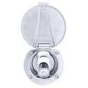 Recessed Shower Chrome Cup with Stainless Steel Lid, Hammer-Head Arctic White Sprayer, 6' White Rubber Hose image number 4