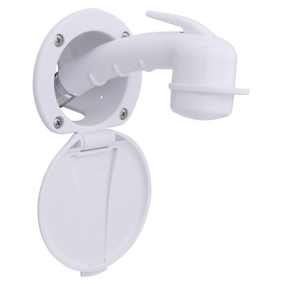 Recessed Shower Arctic White Cup & Lid, Small Arctic White Sprayer, 10' White Rubber Hose image number 0