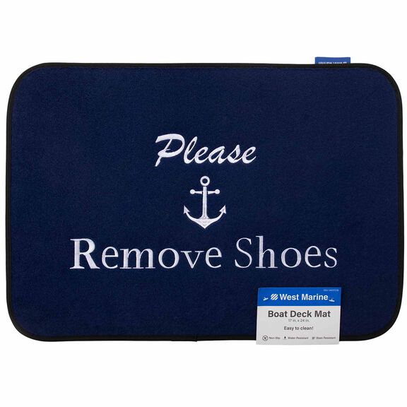 Embroidered Welcome Boat Boarding Mats, Please Remove Shoes image number 0
