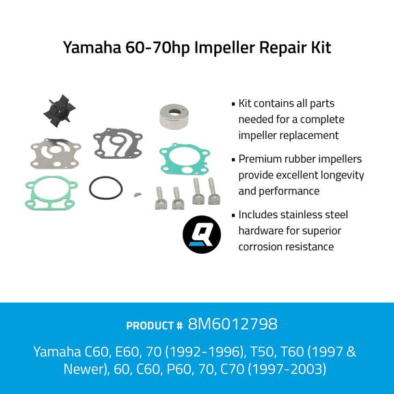 Quicksilver 8M6012798 Impeller Repair Kit - Yamaha 60-70hp image number 1