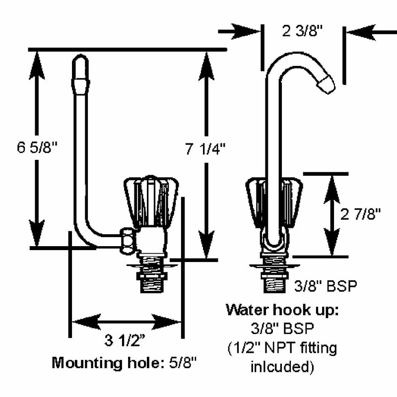 SCANDVIK Folding Cold Water Tap Marine Faucet, Chrome Finish West Marine