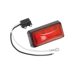 2" LED Red Marker/Clearance Light, Base and Connector