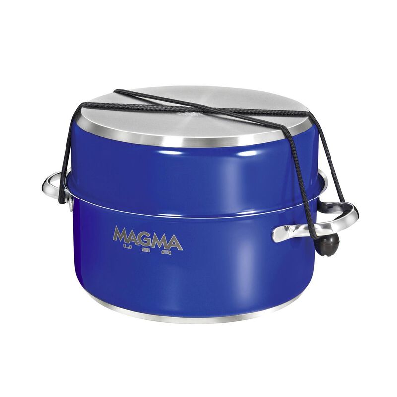 10-Piece Professional Series Gourmet “Nesting” Cobalt Blue Stainless Steel Cookware with Ceramica® Non-Stick image number 1