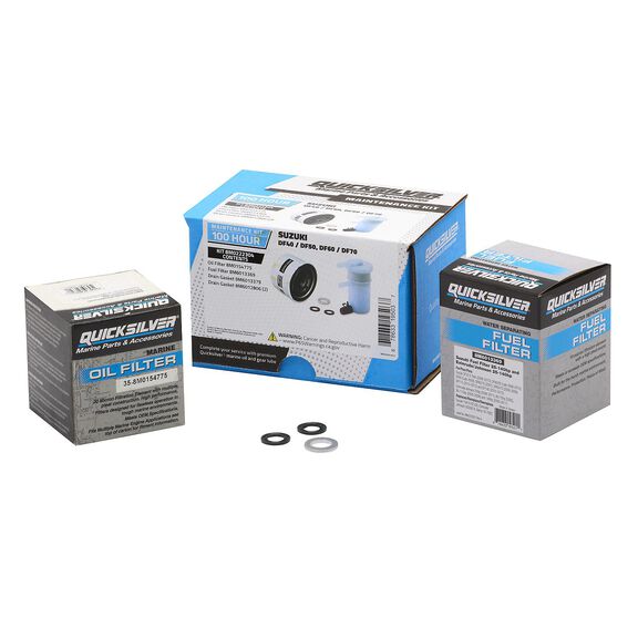 Quicksilver 8M0222304 100 Hour Maintenance Kit, Suzuki DF40/DF50 and DF60/DF70 image number 0