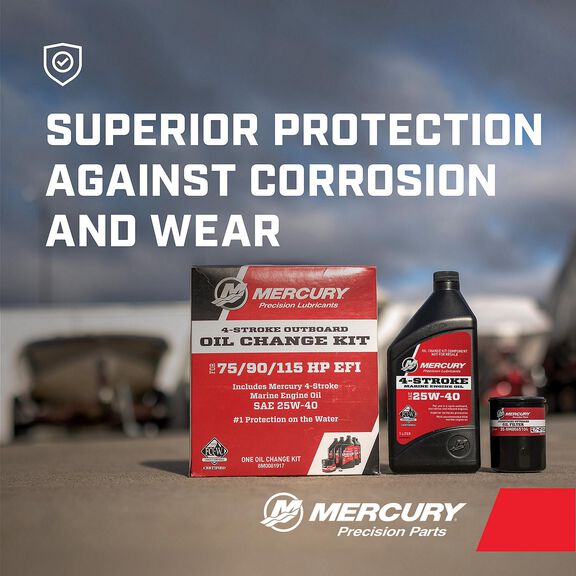 Mercury 8M0081917 SAE 25W-40 4-Stroke Outboard Oil Change Kit for Mercury 1.7L 75/90/115hp EFI Outboards image number 2