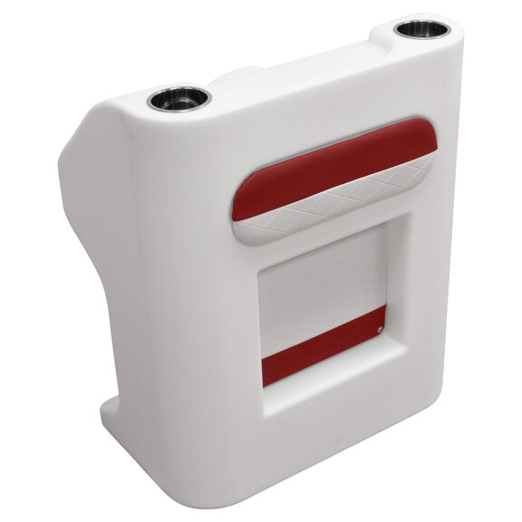 Wise DLX1168-1906 DLX Series Pontoon Steering Console - White / Crimson Red image number 0