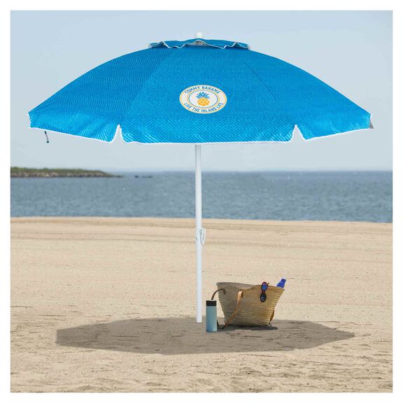 6' Umbrella with Integrated Sand Anchor, Blue image number 1