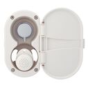 Aidack Transom Shower Hot/Cold Mixer, Warm White Cup & Lid, Small Warm White Sprayer, 10' White Rubber Hose, Chrome Aidack Handle image number 6