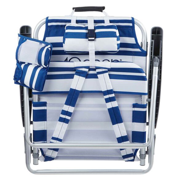 Backpack Beach Chair in Nautical Stripe image number 2