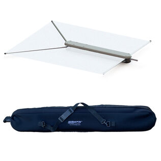 ShadeFin Canvas Boat Shade with Storage Bag, White