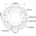 SEAFLO Universal Replacement RV Toilet 3" Floor Flange, Black image number 2