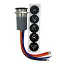 15A Blue/Red Backlit Push Button Switch, Off/On image number 0