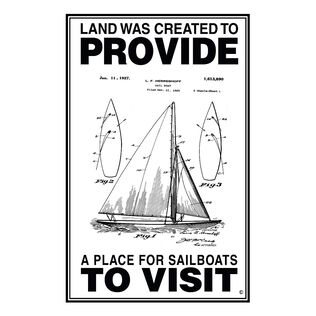 A Place for Sailboats to Visit Poster, White