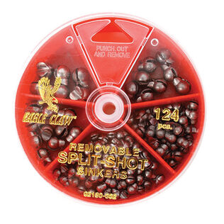 124 Piece Removable Split Shot Sinkers