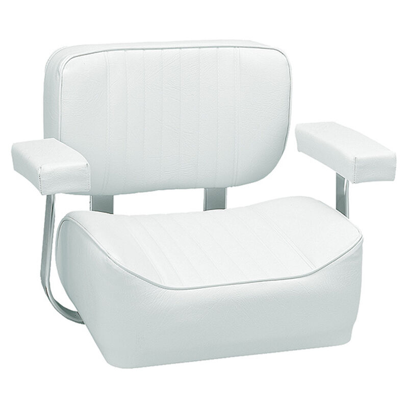 Super Thick Pad Helm Chair with Arm Rests, White image number 0