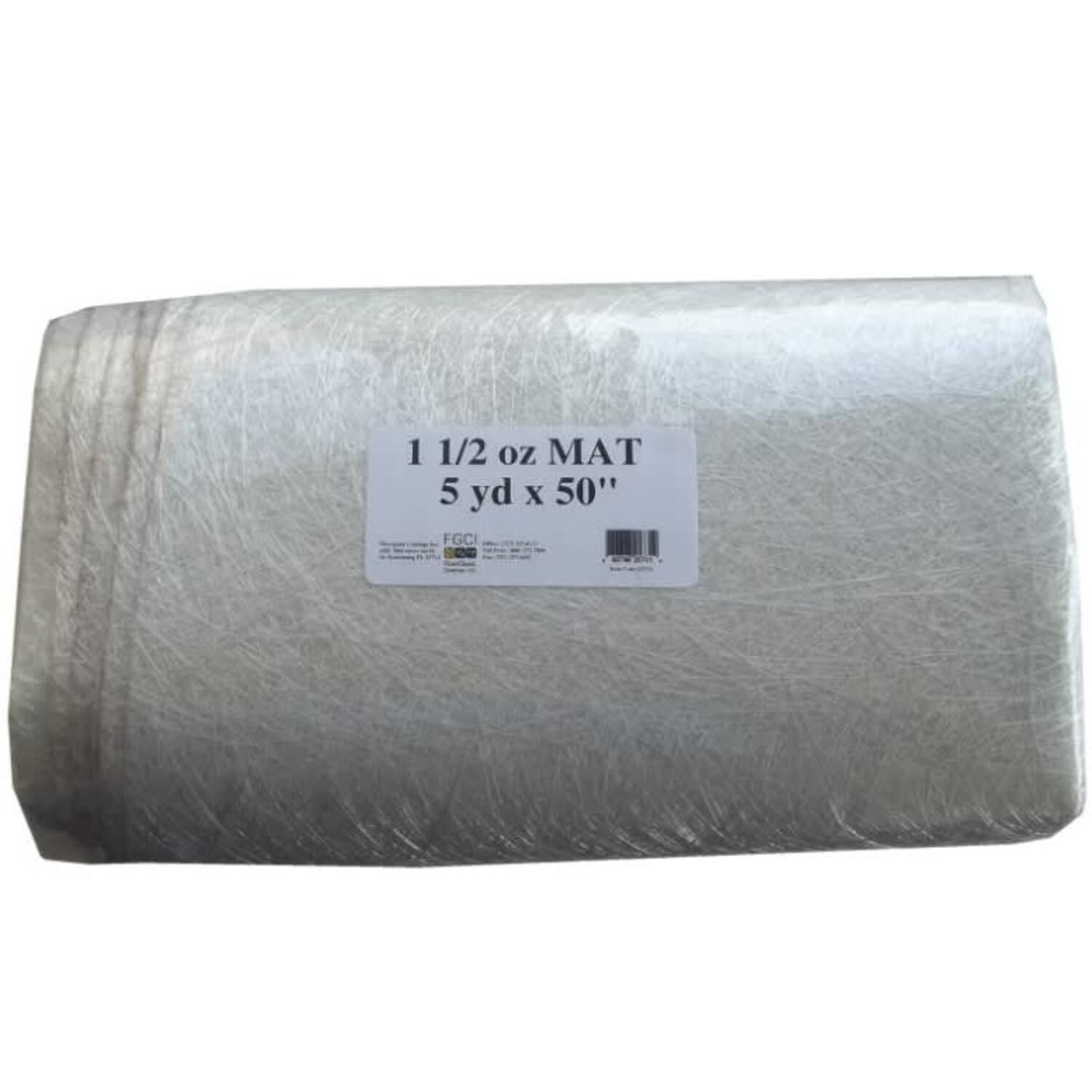 1.5oz 50" Fiberglass Mat 5 Yard Pack