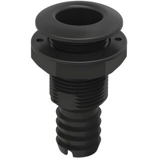 SEAFLO 3/4" Thru Hull Fitting Black with Check Valve