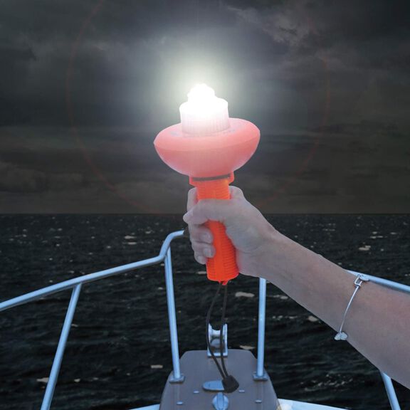 SOS Distress Light Electronic Flare with Distress Flag image number 1