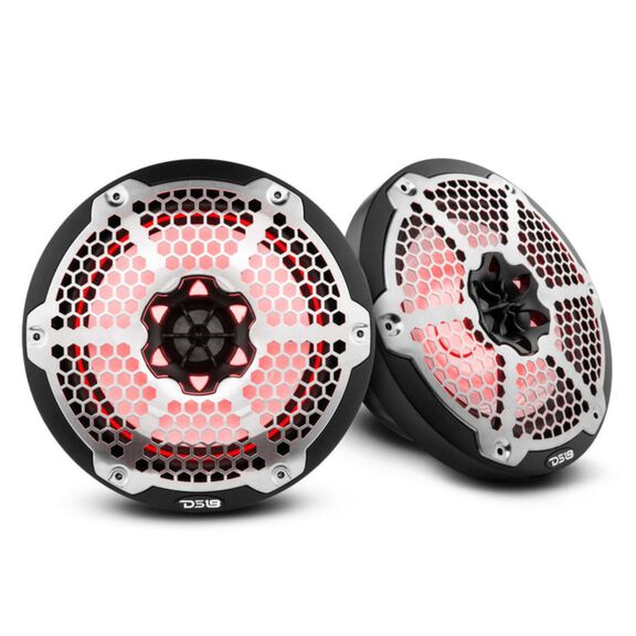 HYDRO 8" 2-Way Marine Speakers with Integrated RGB LED Lights, 375 Watts, White image number 0