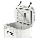 45 Quart Ultra-Tough Wheeled Hard-Sided Ice Chest Cooler, Fits 60 Cans, White image number 2