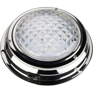 SEAFLO 6" LED Dome Light with White/Red Output & Rocker Switch - Stainless Steel, 12V