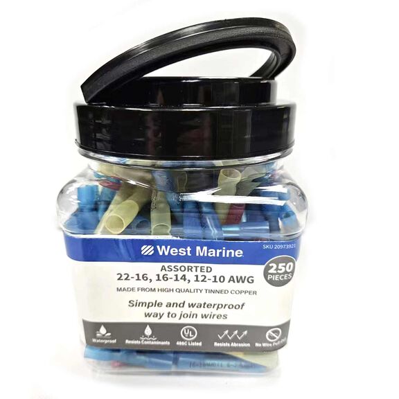 Heat Shrink Butt Connectors, 250-Pack image number 0