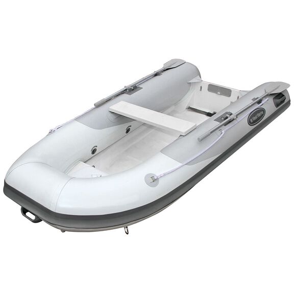 RIB-350 Fiberglass Double Floor Inflatable Boat, 11ft 5in Length, Hypalon UV Resistant Material, 1320lb Capacity image number 0
