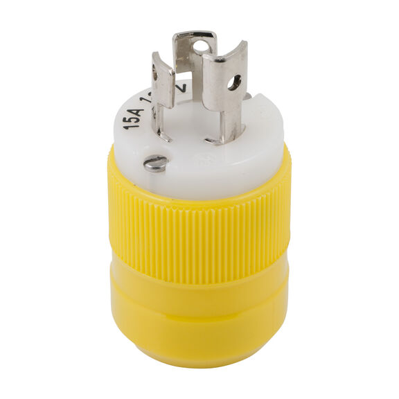 Locking Plug, 15A 125V, Yellow image number 0