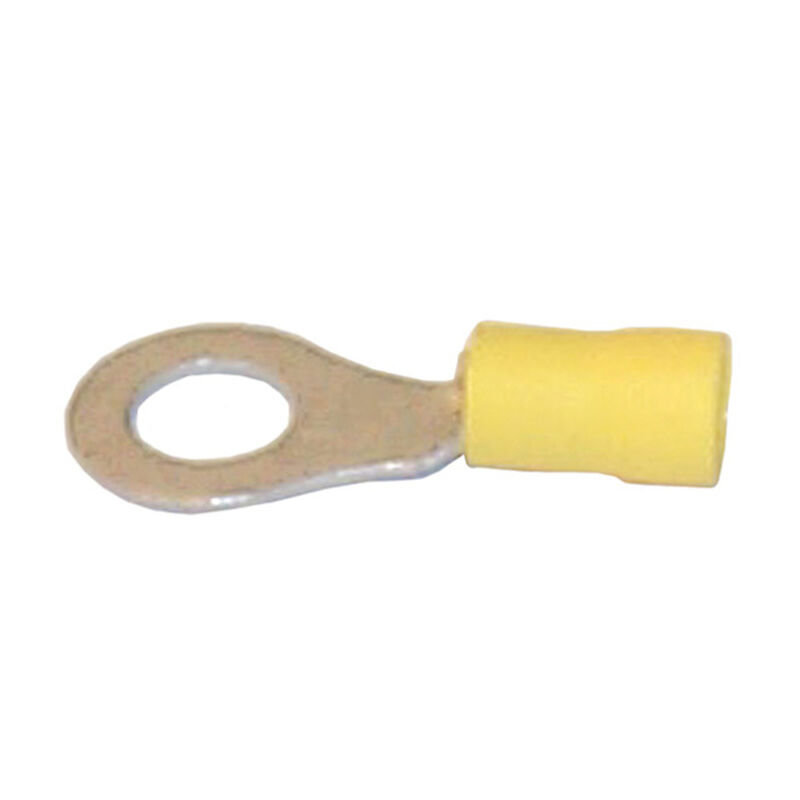 12-10 AWG Ring Terminals, 5/16", Yellow, 100-Pack image number 0