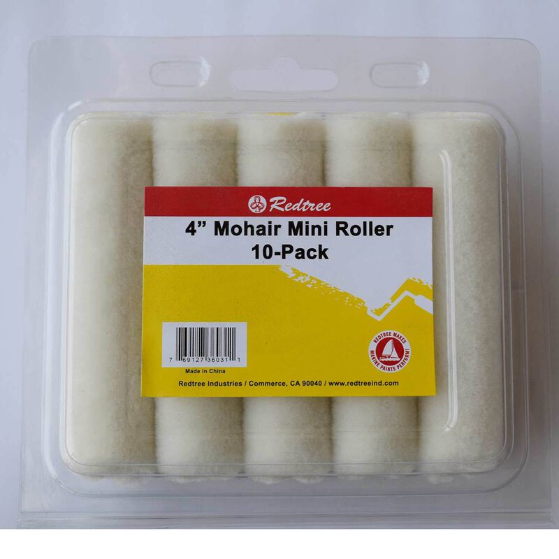 4" Mohair Mini Rollers, 10-Pack image number 0