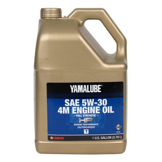 Yamaha 4M 5W-30 4 Stroke Full Synthetic Marine Engine Oil, Gallon