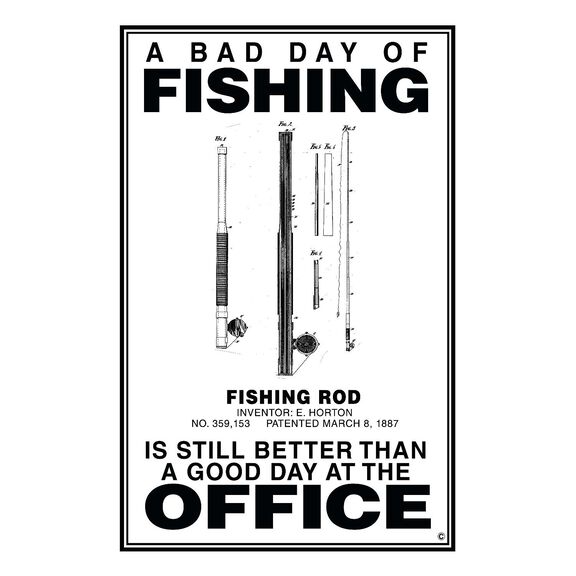 A Bad Day Fishing Poster, White image number 0