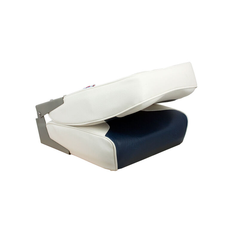 Blue and White High Back Folding Seat image number null