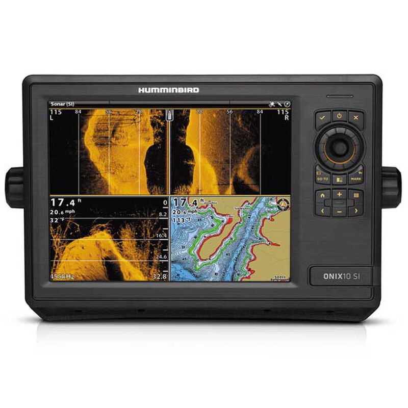 ONIX10ci SI Fishfinder/GPS Chartplotter Combo with Transom Mount Transducer and TriFuel Charts image number 0
