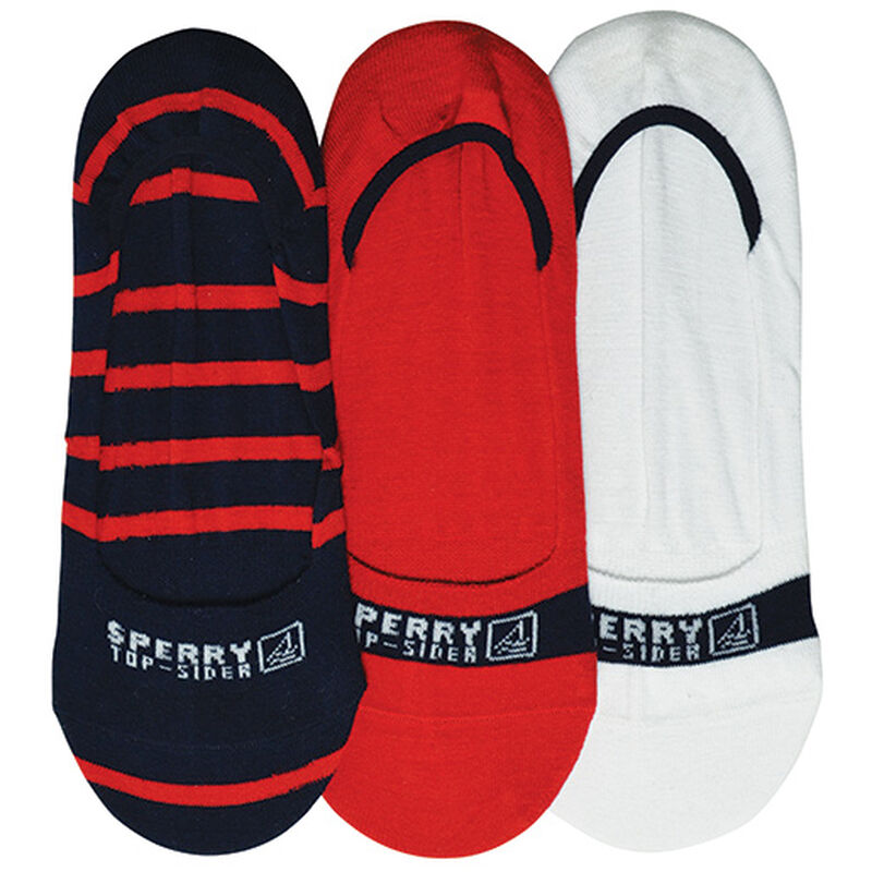 Women's Striped Invisible Liner Socks, 3-Pack image number 0