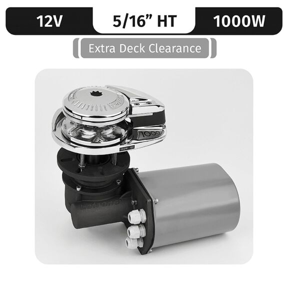 Lofrans Project 1000/X2 Capstan Low Profile Vertical Electric Windlass Gypsy Only, 5/16" HT (G4), 12V DC, 1000W image number 0