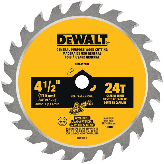 DEWALT 4-1/2" Circular Saw Blade image number 0