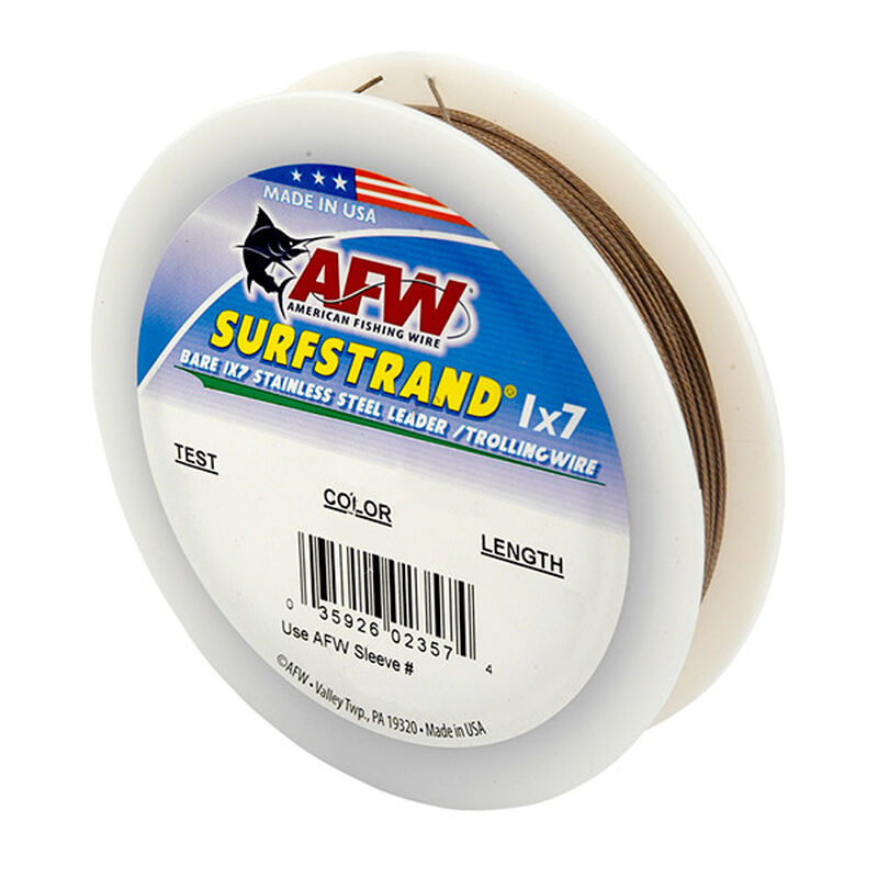AMERICAN FISHING WIRE Surfstrand® Bare 1x7 Stainless Steel Wire Leaders,  Camo